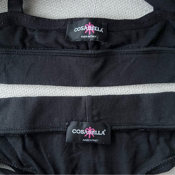 COSABELLA Black Soft Bralette Thong Set - Picture 6 of 8